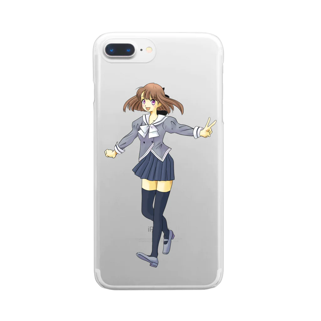 Angelのセーラー服の女の子 Clear Smartphone Case