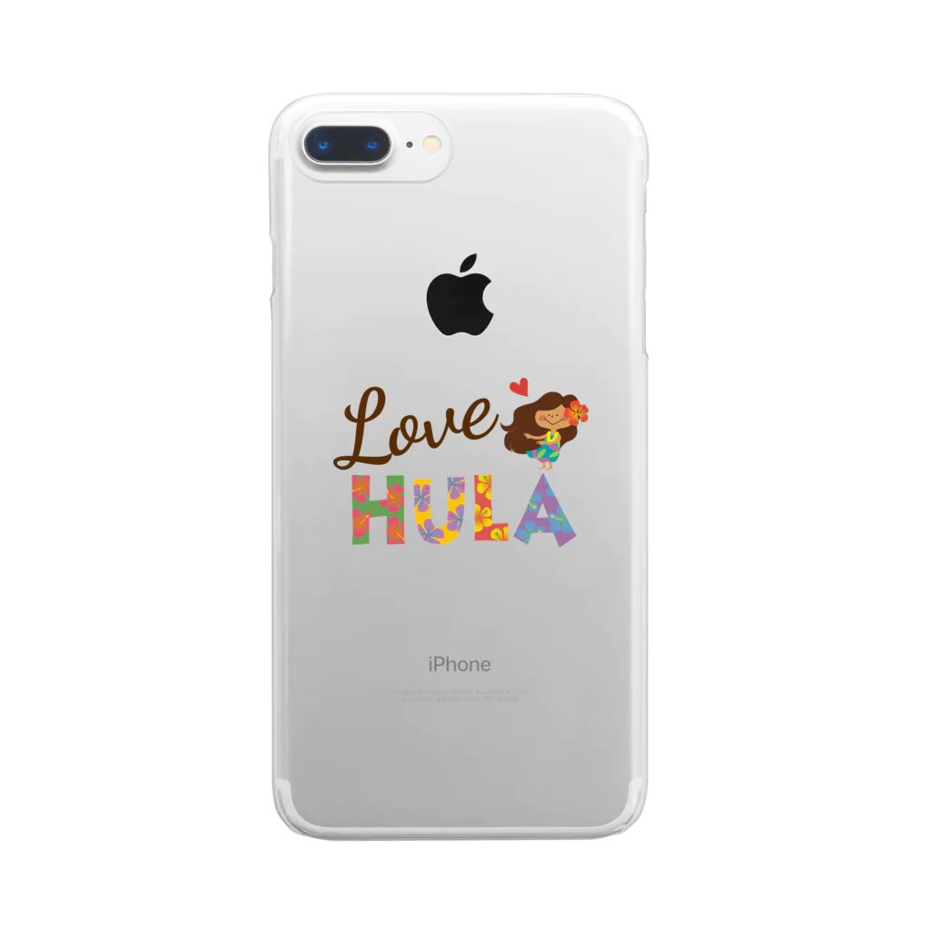 HOLO HOLO MARKET CHIGASAKIのLove HULA KAPUA Clear Smartphone Case