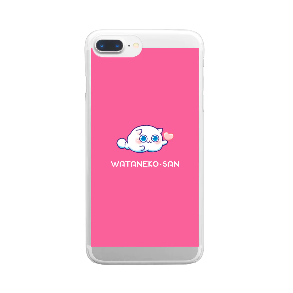 maruco_marcheのわたねこさん Clear Smartphone Case