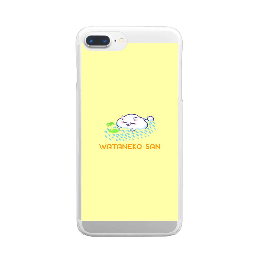 maruco_marcheのわたねこさん（おひるね） Clear Smartphone Case