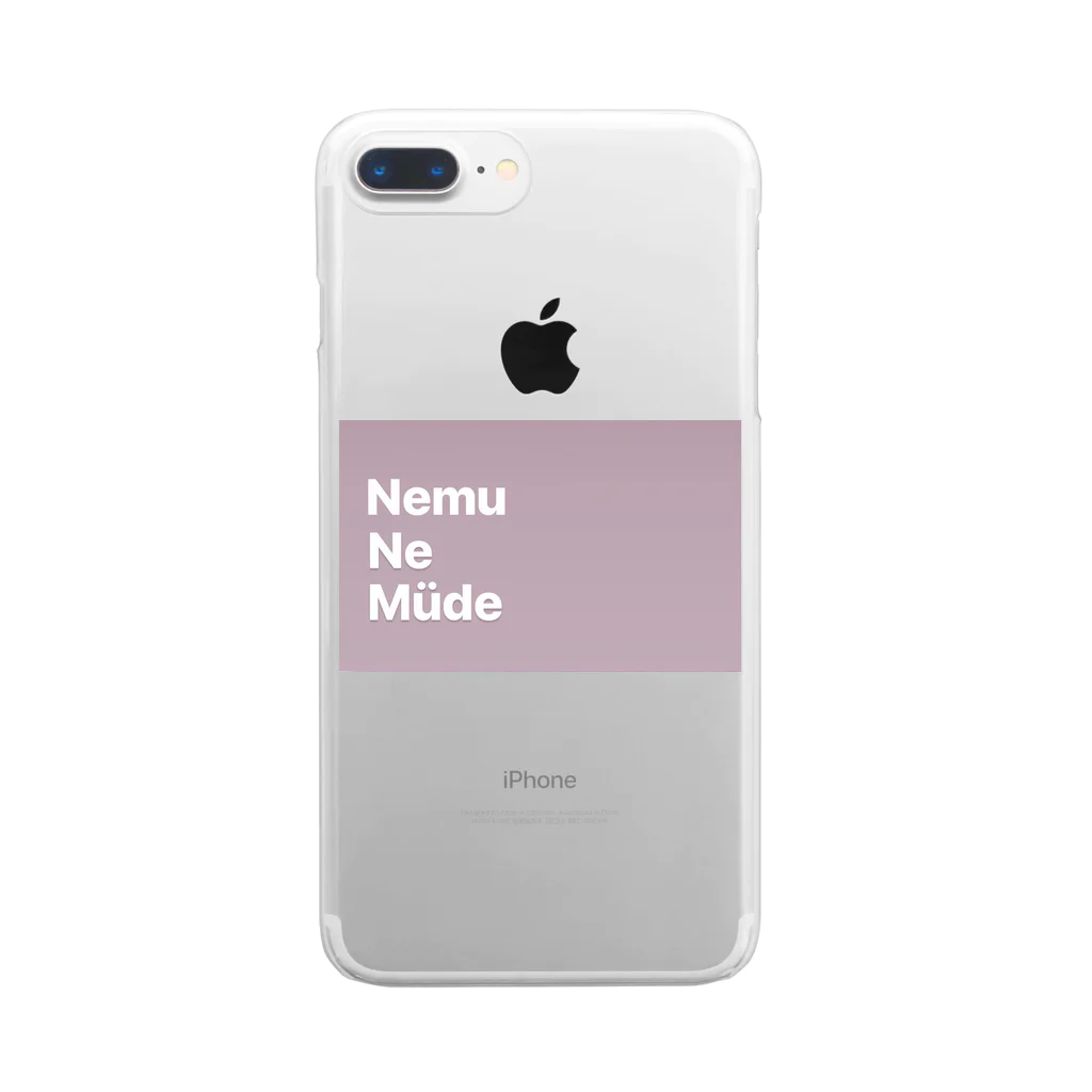 わー！！のNemuNeMüde クリアスマホケース