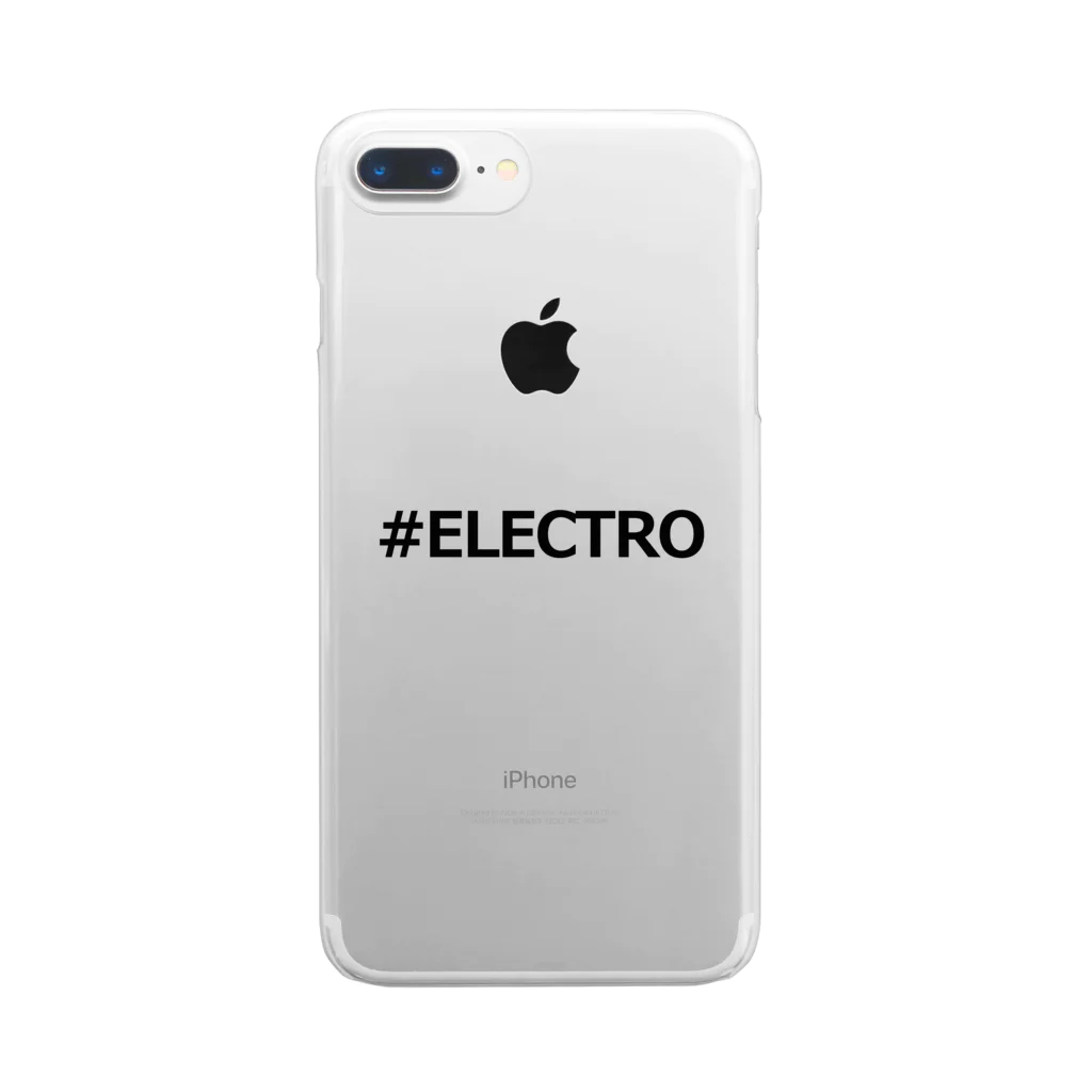 #HASHTAGの#ELECTRO クリアスマホケース