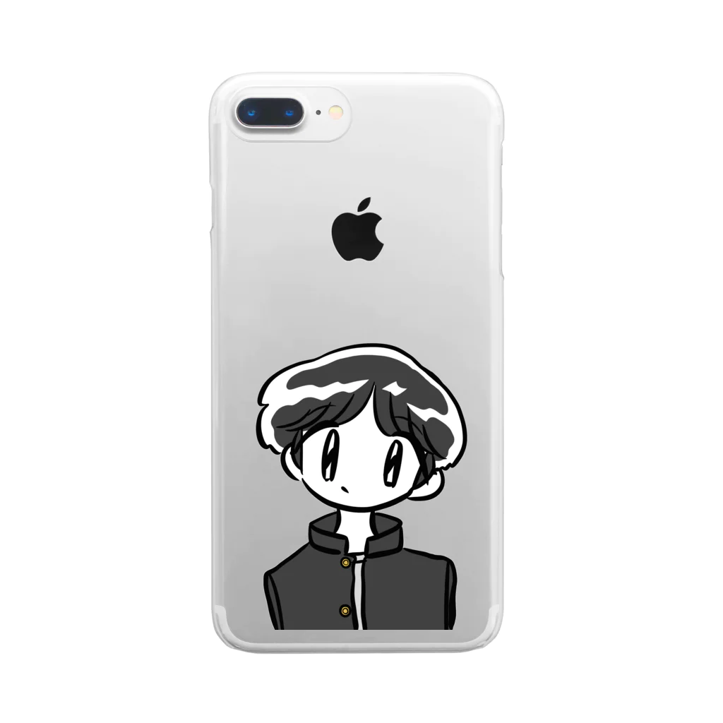 ウマハマshopの秀才くん Clear Smartphone Case