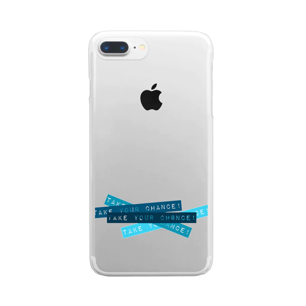 TYC☺︎(Take Your Chance!)のTYCテプラ 青 Clear Smartphone Case