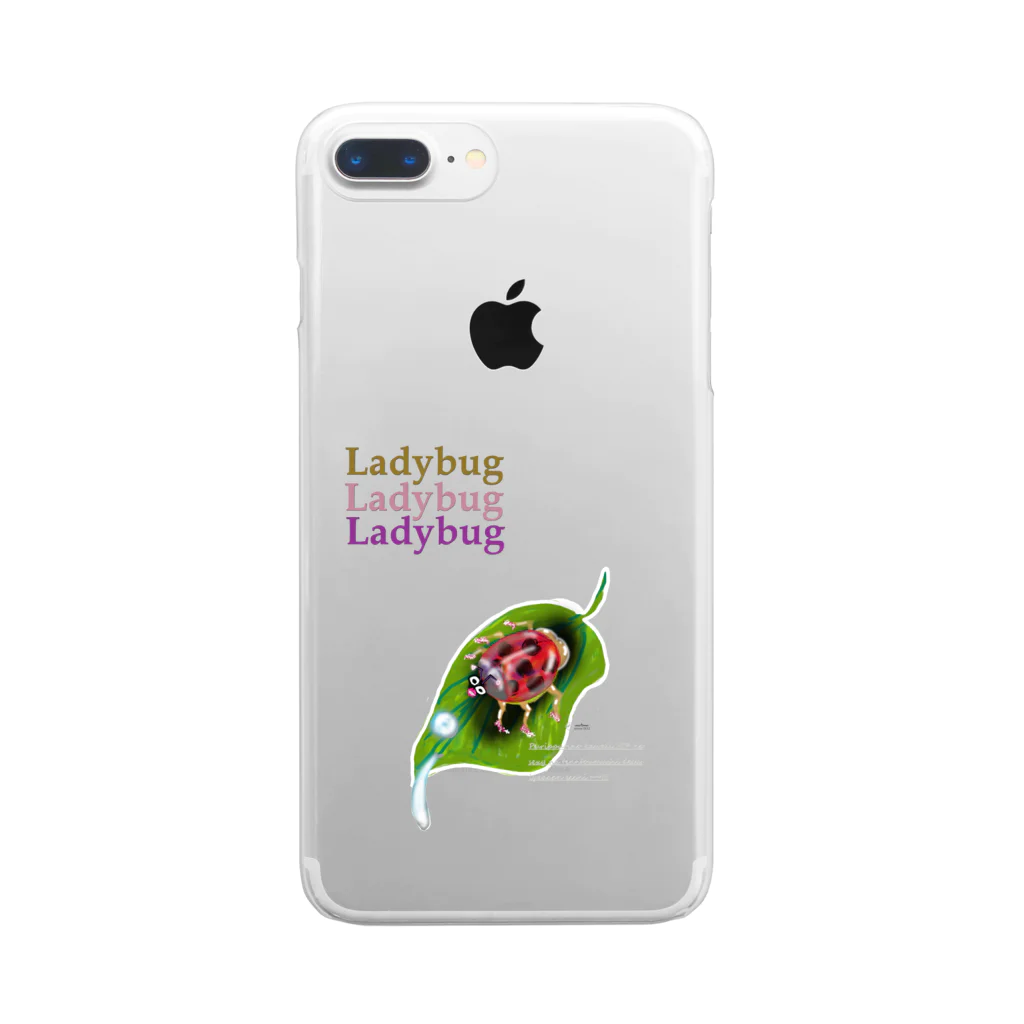 uwotomoの【 Laddybug 】 Clear Smartphone Case