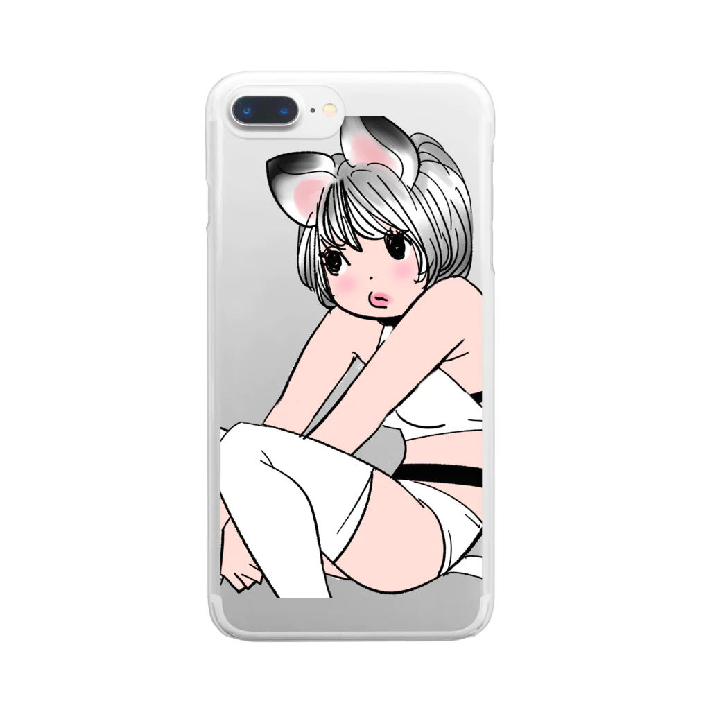 kaeruco(* 皿 *)のにゃん民 Clear Smartphone Case