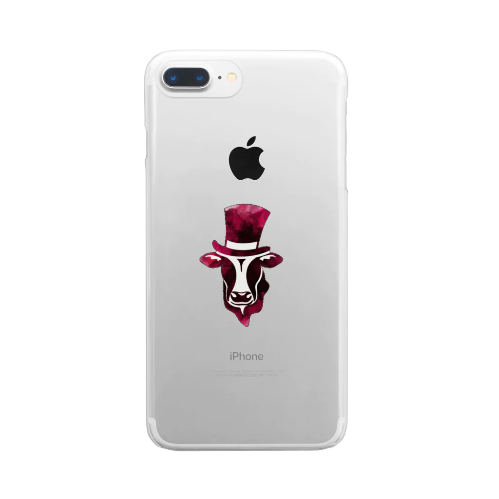 Mattyanの牛が良き(red) Clear Smartphone Case