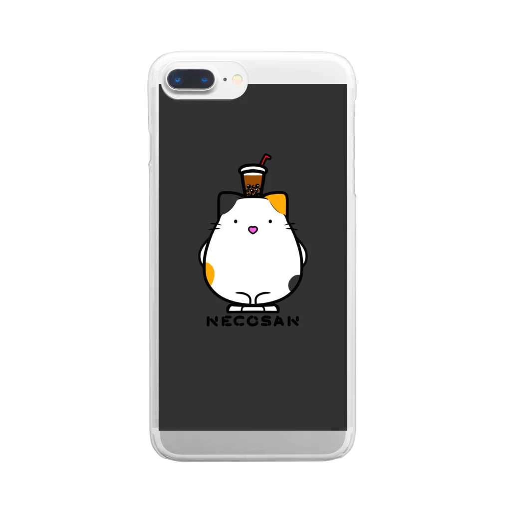 どやネコ！どやちゃん。のねこさんとタピオカ Clear Smartphone Case