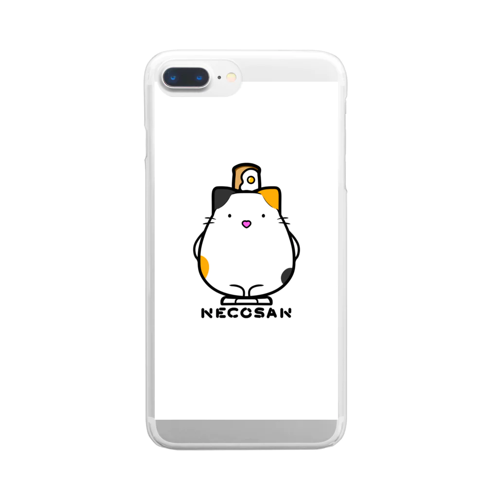 どやネコ！どやちゃん。のねこさんと食パン(目玉焼き付き) Clear Smartphone Case