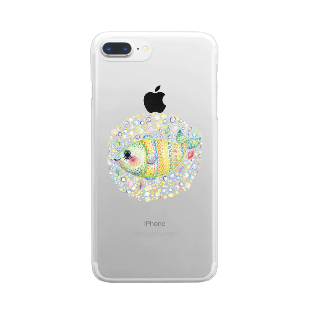 Peach Kitschのfish Clear Smartphone Case