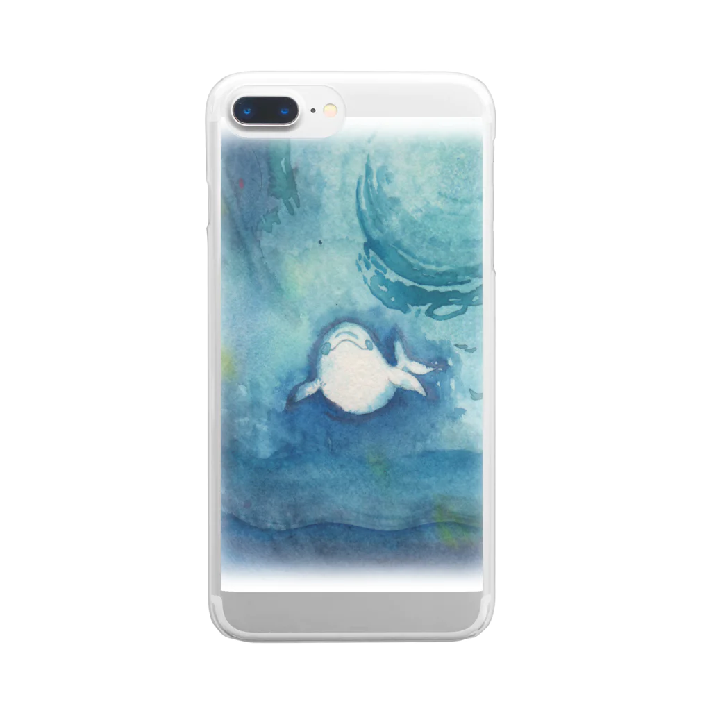 とみとみの水彩イルカちゃん Clear Smartphone Case