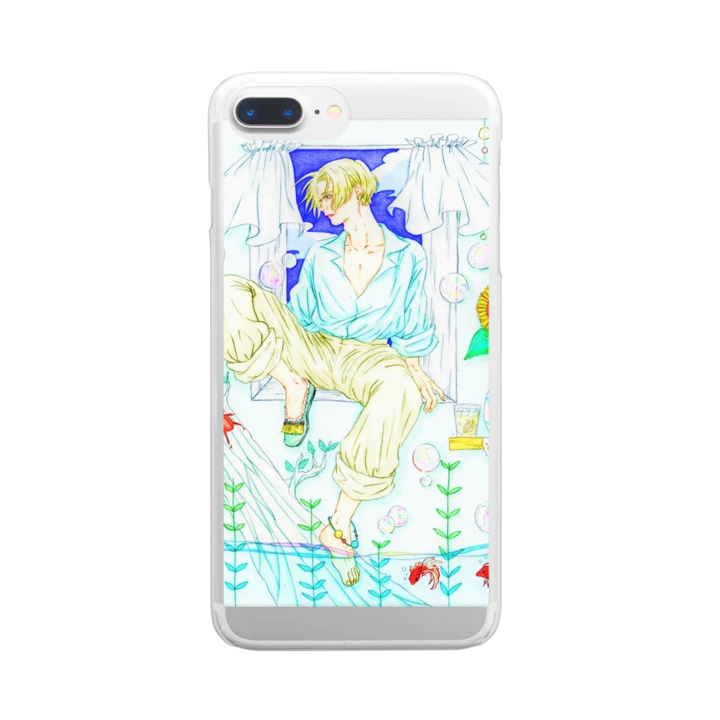 八十八夜の夏の少年 Clear Smartphone Case