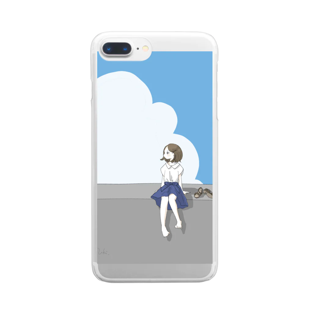 うき＊*の夏の空２ Clear Smartphone Case