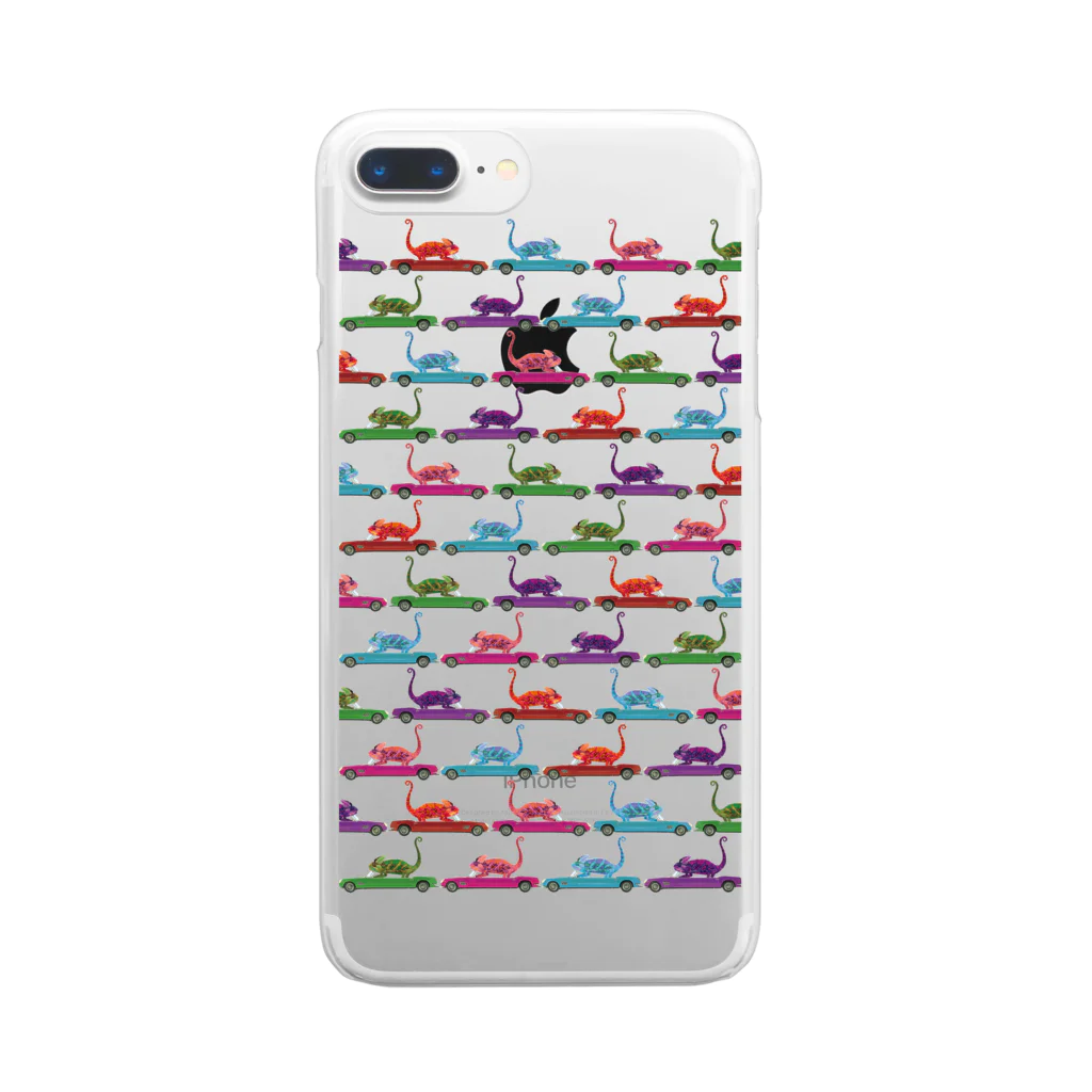 Happiness floating on the SOUPのcamereon with car_2 Clear Smartphone Case