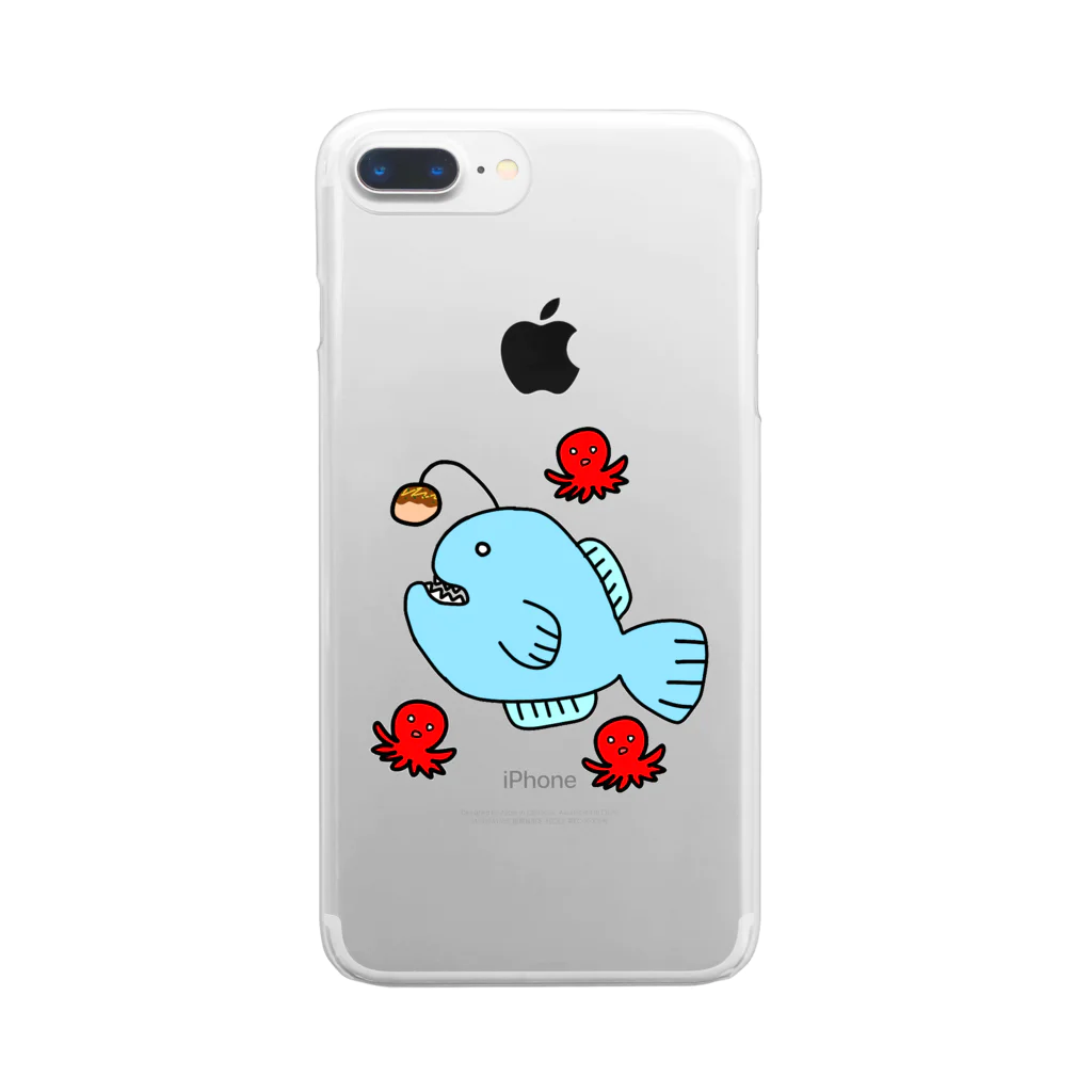 MSBの🐙ちょうちんあんこうin夏祭り(たこ焼きver.)🐙 Clear Smartphone Case