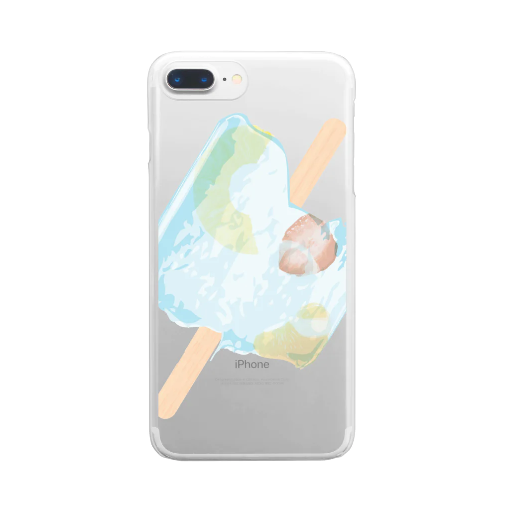 箱庭計画のアイス　フルーツ　夏 Clear Smartphone Case