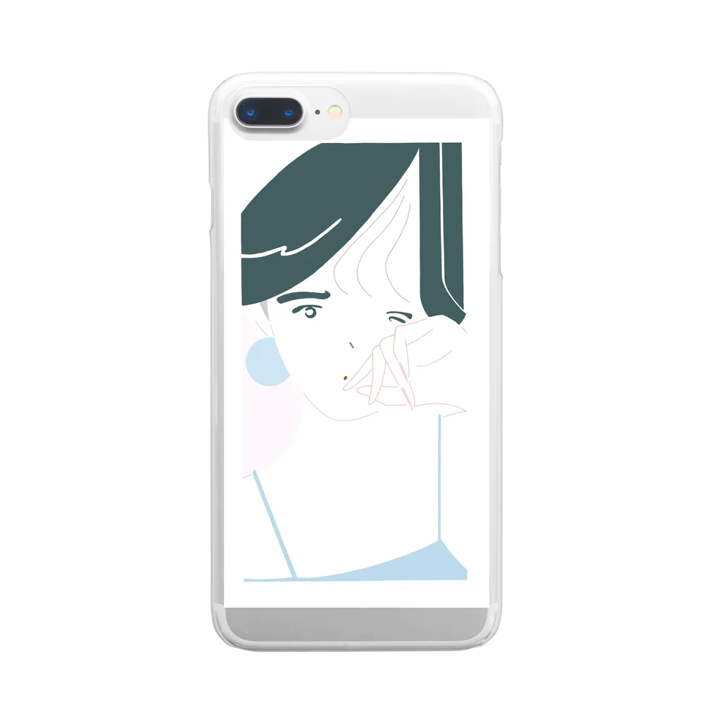 ケント・マエダヴィッチのin the pool girl Clear Smartphone Case