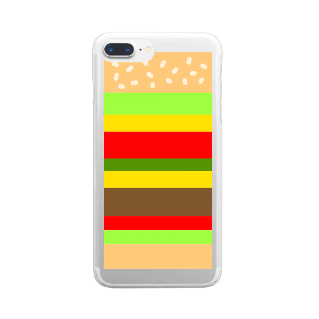 パッパラパーティの超簡略化された超分厚いハンバーガー Clear Smartphone Case
