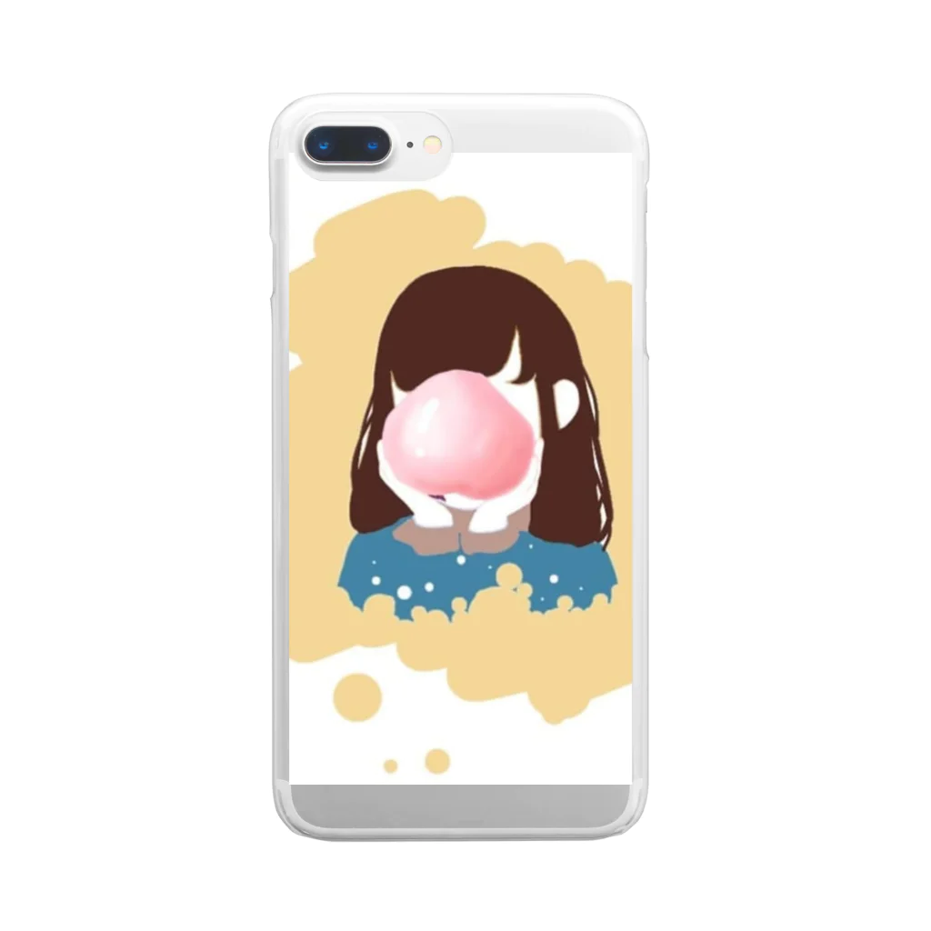 おサチのピーチ Clear Smartphone Case