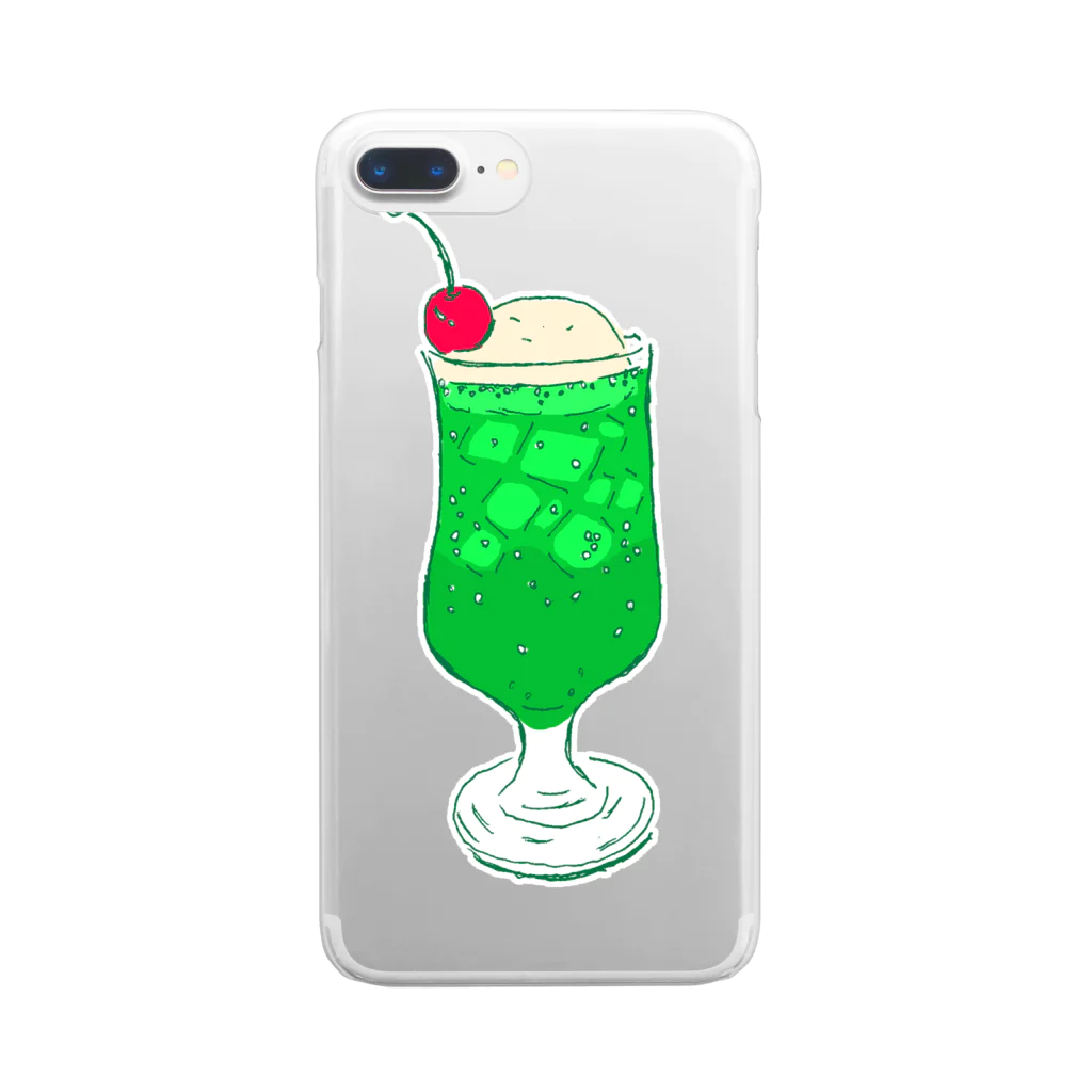 NIKORASU GOのメロンクリームソーダ＠文字なし Clear Smartphone Case