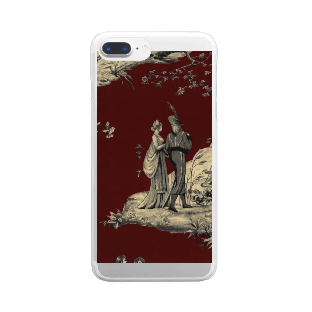 J. Jeffery Print Galleryのトワルドジュイ Toile de Jouy Clear Smartphone Case