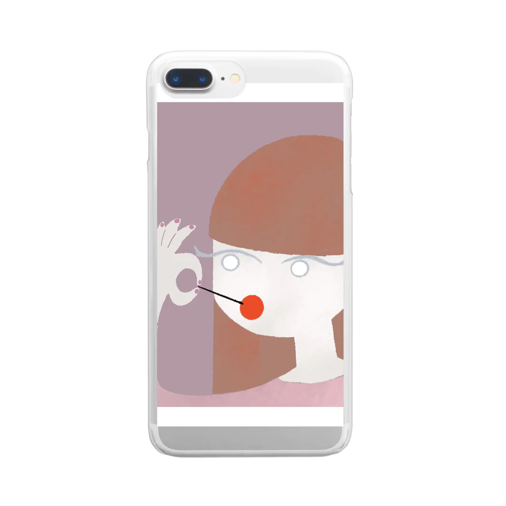 monacoocの女の子 Clear Smartphone Case