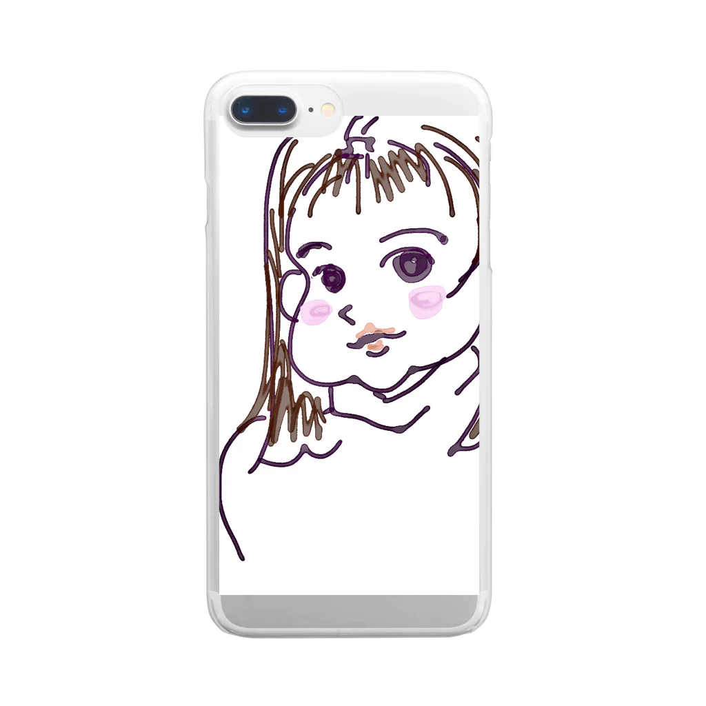 たくしーのモモ Clear Smartphone Case