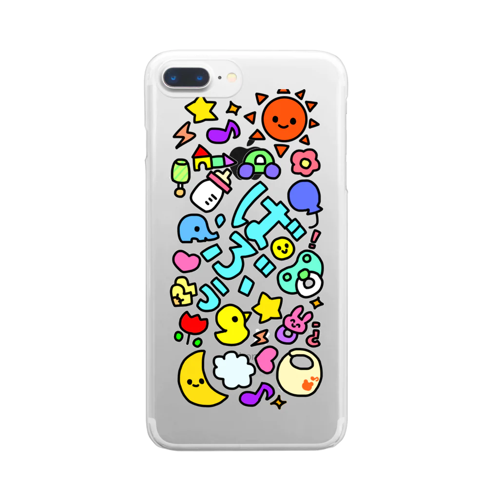 ☆べあごのおへや☆のがちゃがちゃばぶぅ（カラフル） Clear Smartphone Case