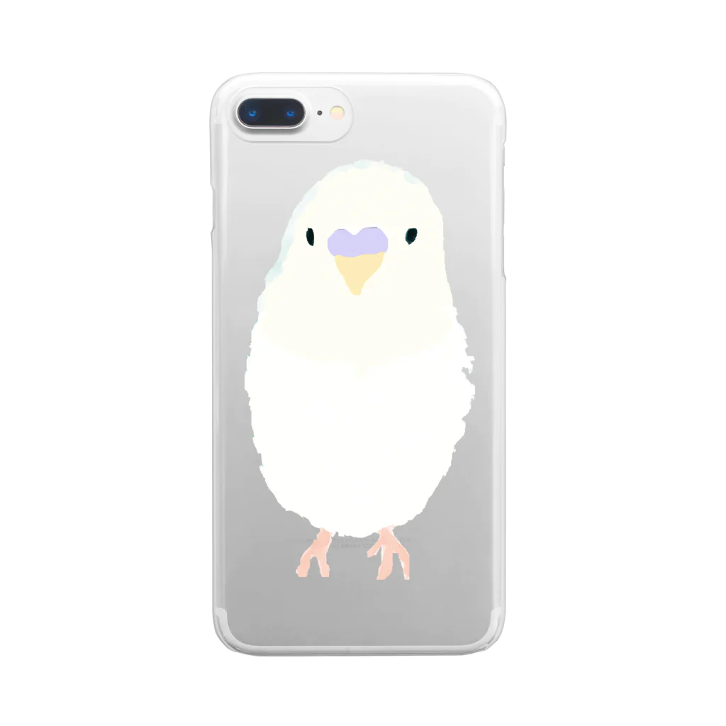 sucre usagi (スークレウサギ）の白いインコさん Clear Smartphone Case