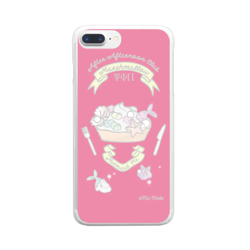 Samurai GardenサムライガーデンのPINKマシュマロマーメイドパイ Clear Smartphone Case