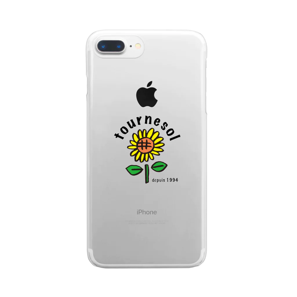 tournesol depuis 1994のオリジナルロゴ(Himawari) Clear Smartphone Case