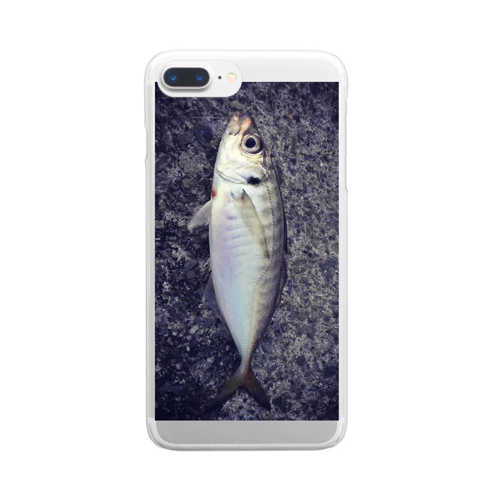 fishnudeの釣りたてアジ スマホケース Clear Smartphone Case
