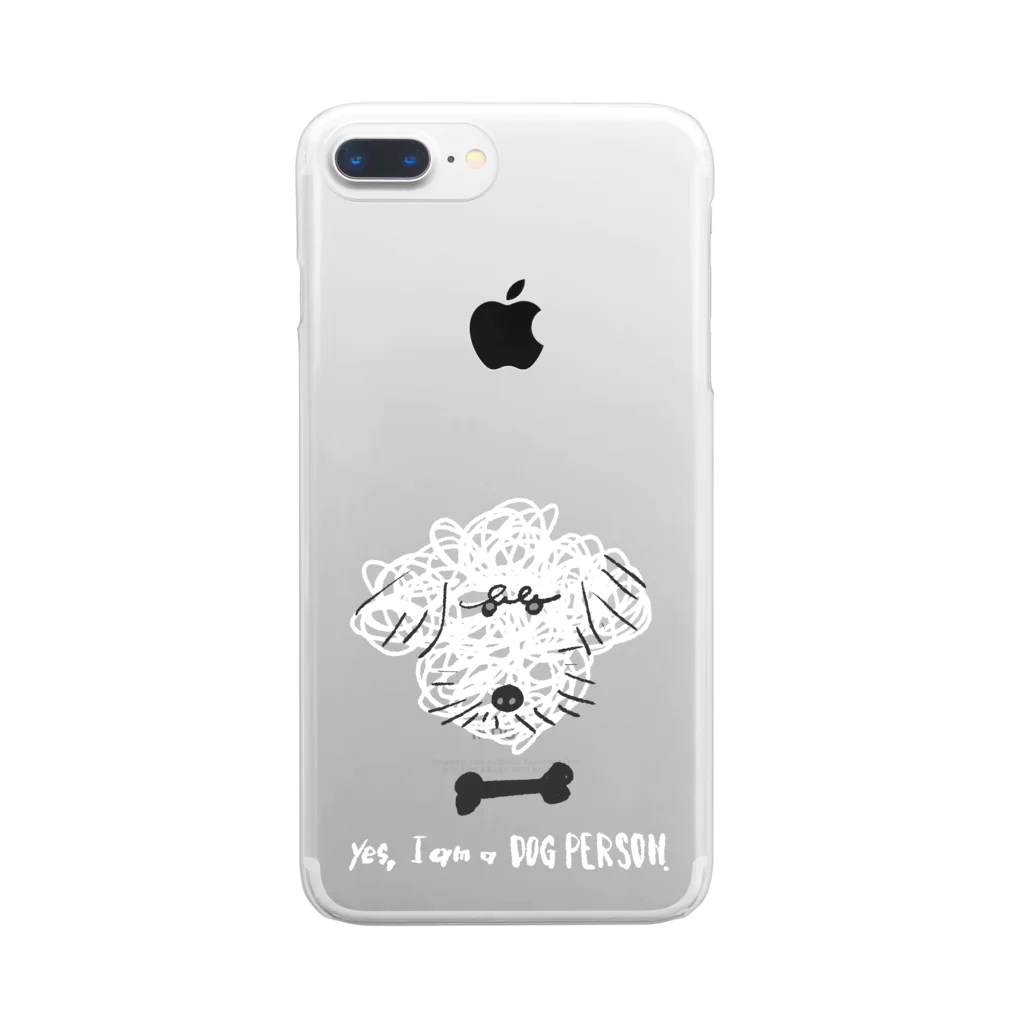 mya-mya=MIYA JUNKO's shop 02のyes, I am a DOG PERSON. / ver.3 Clear Smartphone Case