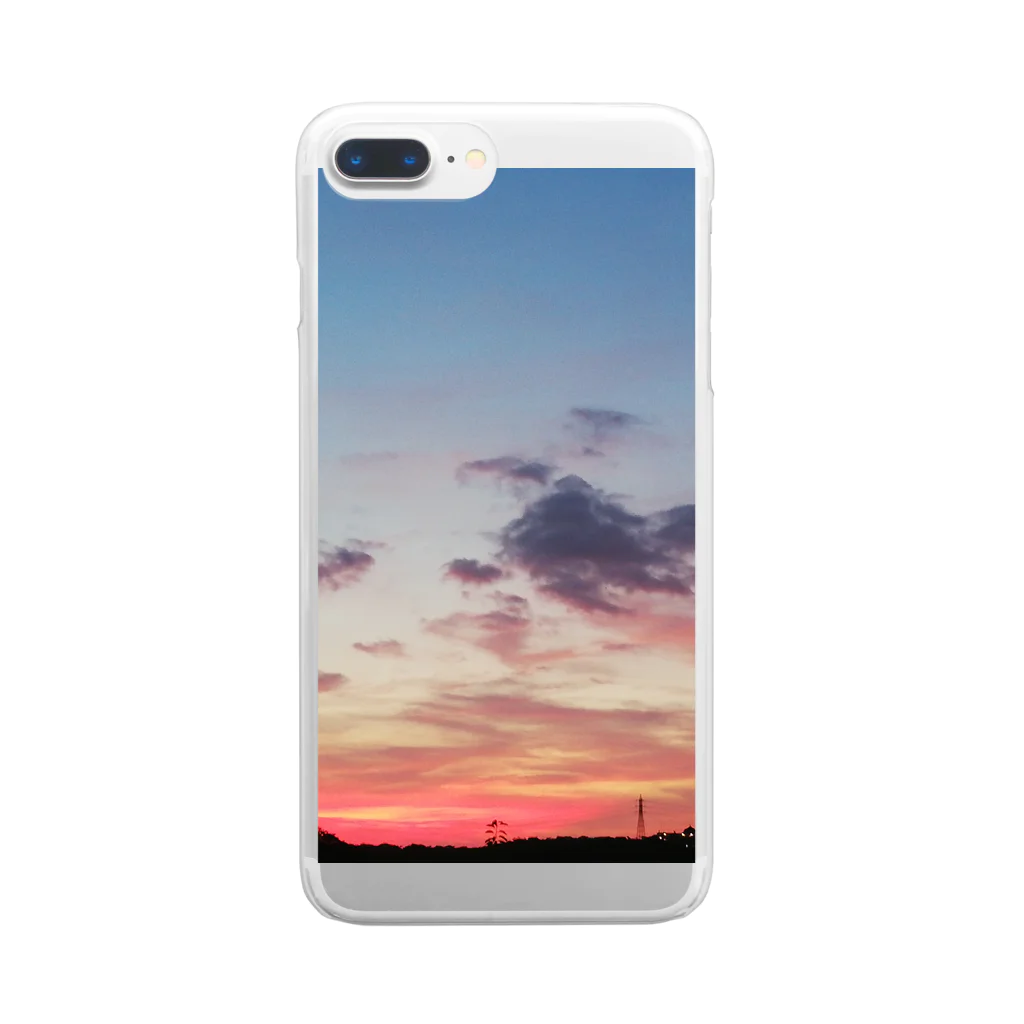 西園寺 颯斗の夕焼け雲 Clear Smartphone Case