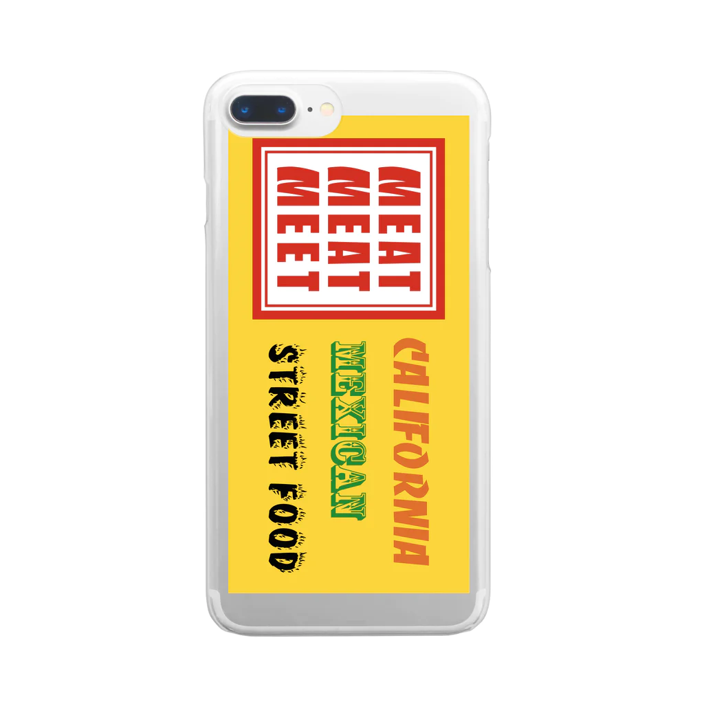 MEAT MEAT MEETのCalifornia Mexican streetfood  Clear Smartphone Case