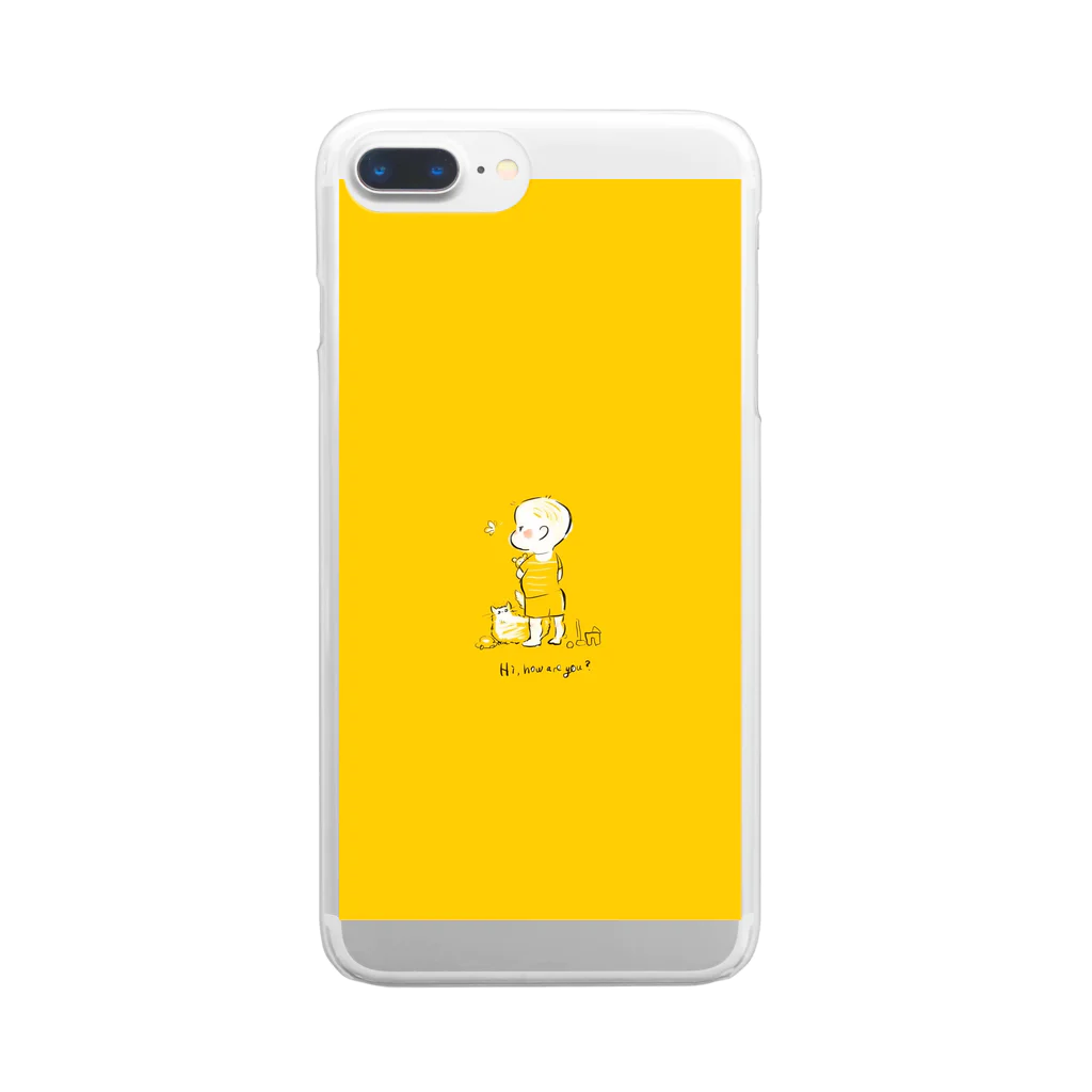 このみちのあかちゃんとネコ Clear Smartphone Case