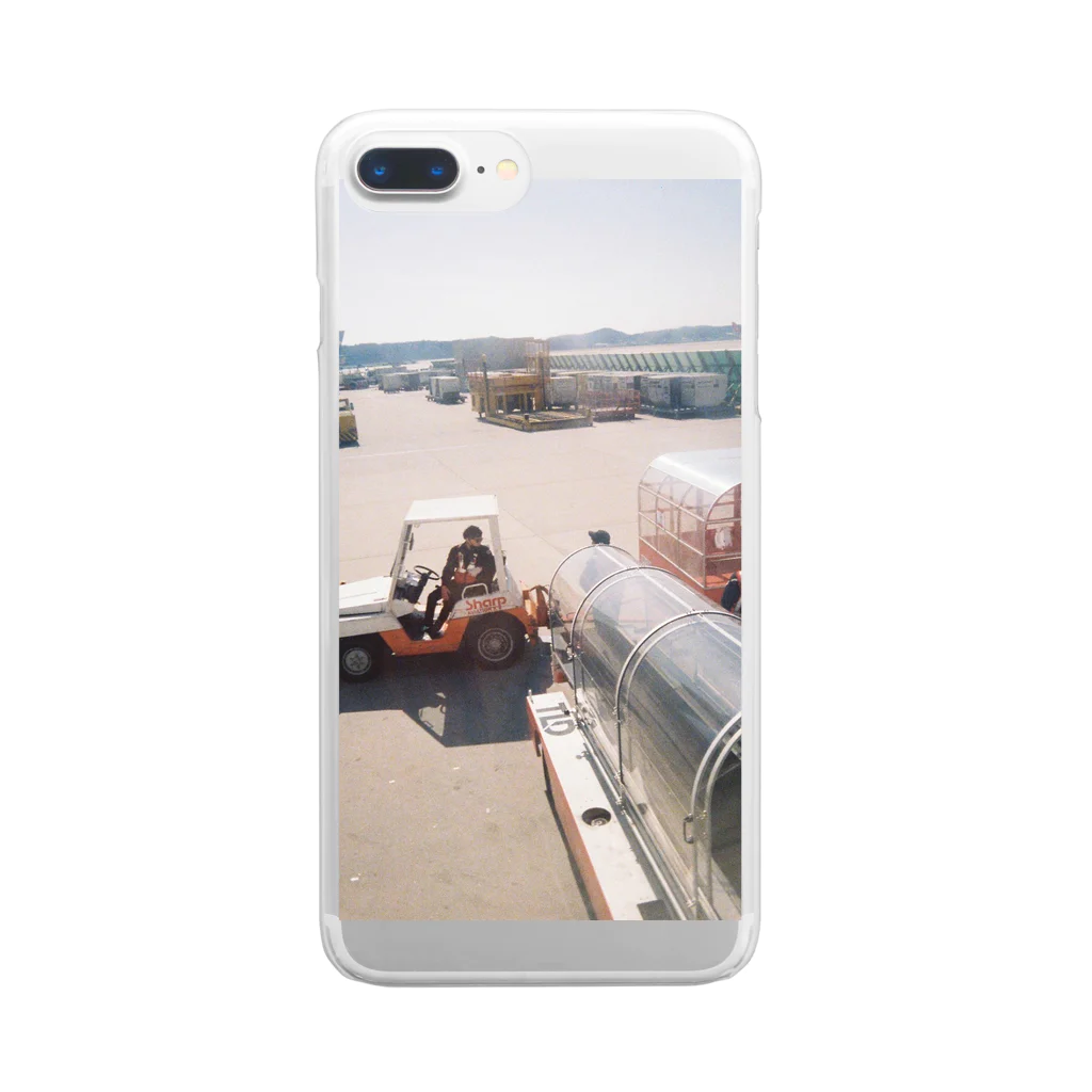 teteteAkiphotoshopの働く車 空港 Clear Smartphone Case