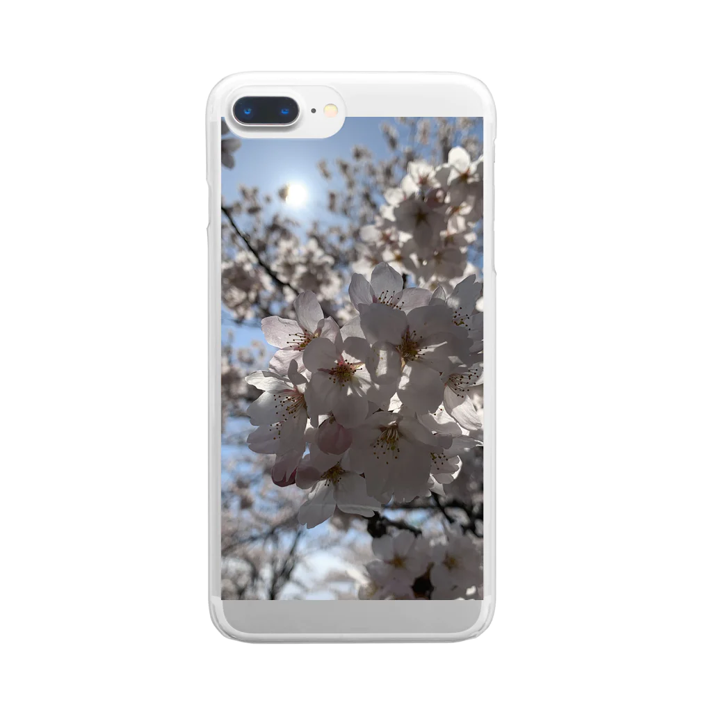 kamejinの桜 Clear Smartphone Case