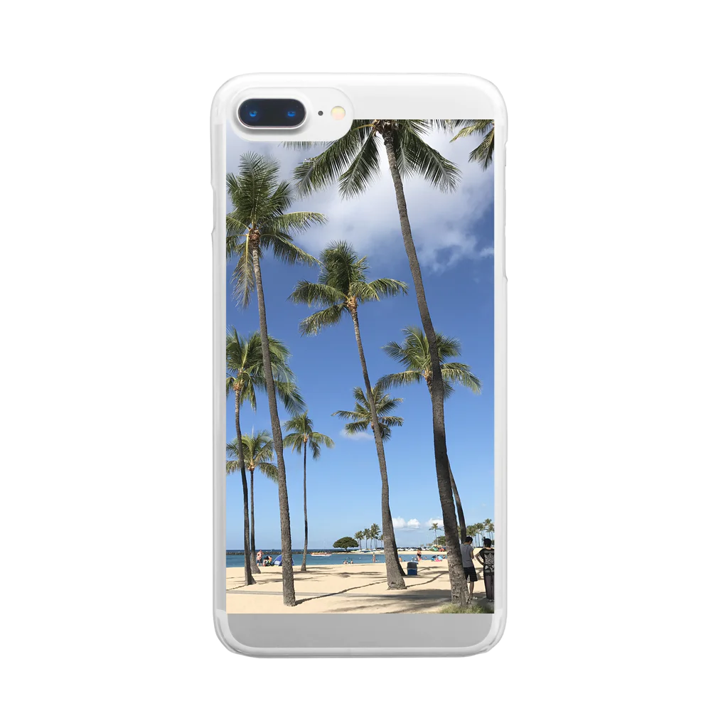 Msdonのhawaii ビーチ Clear Smartphone Case