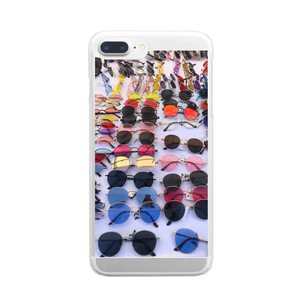 いっぷくいかがのサングラス🕶 どれが好き？ Clear Smartphone Case