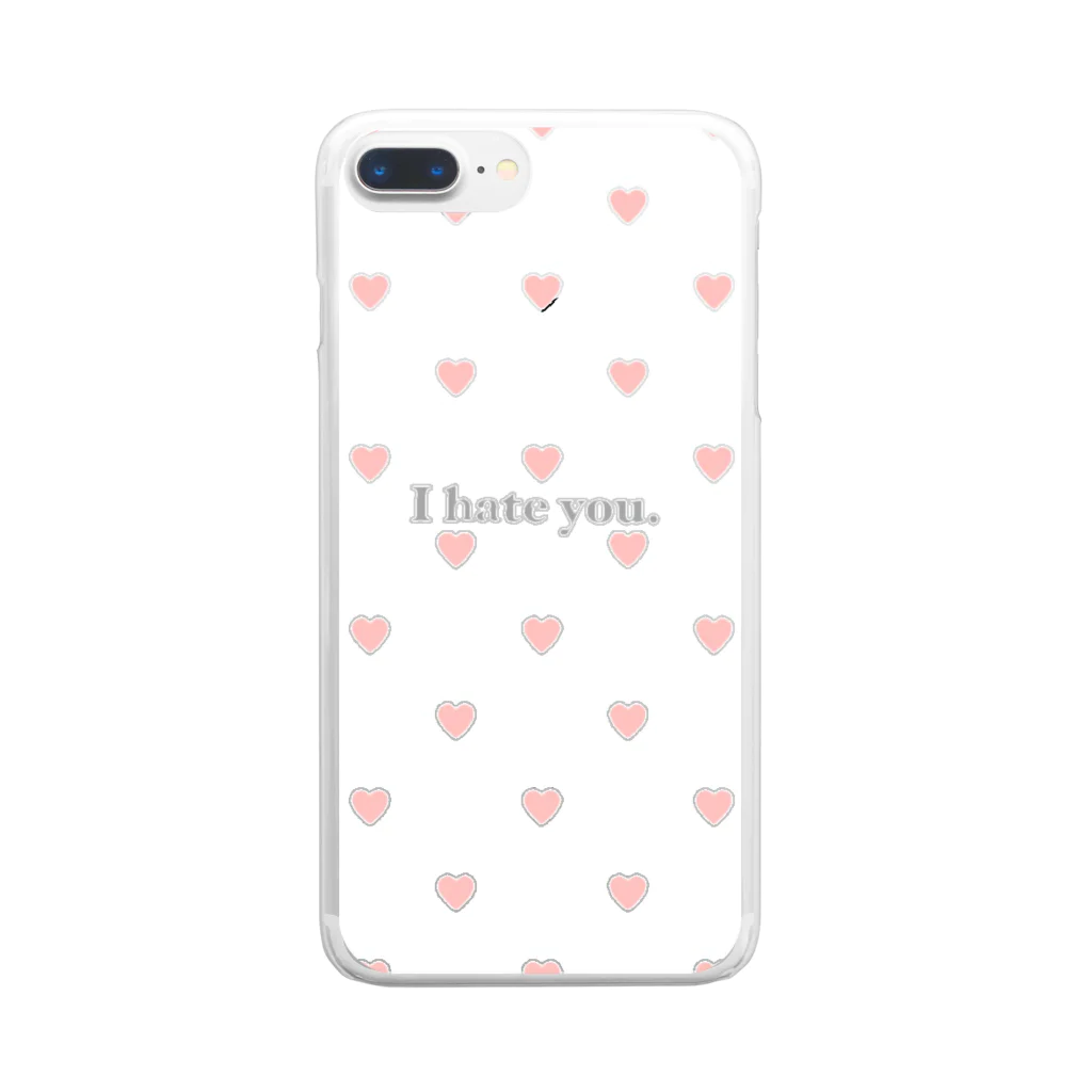 osushi-tabetaiのI hate you Clear Smartphone Case