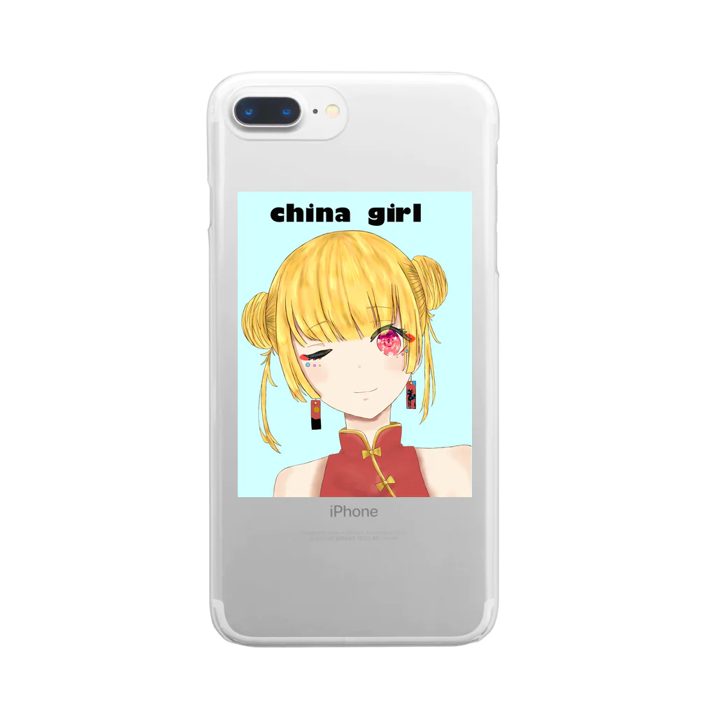 nolife＊のちゃチャイナ服の女の子💘 Clear Smartphone Case