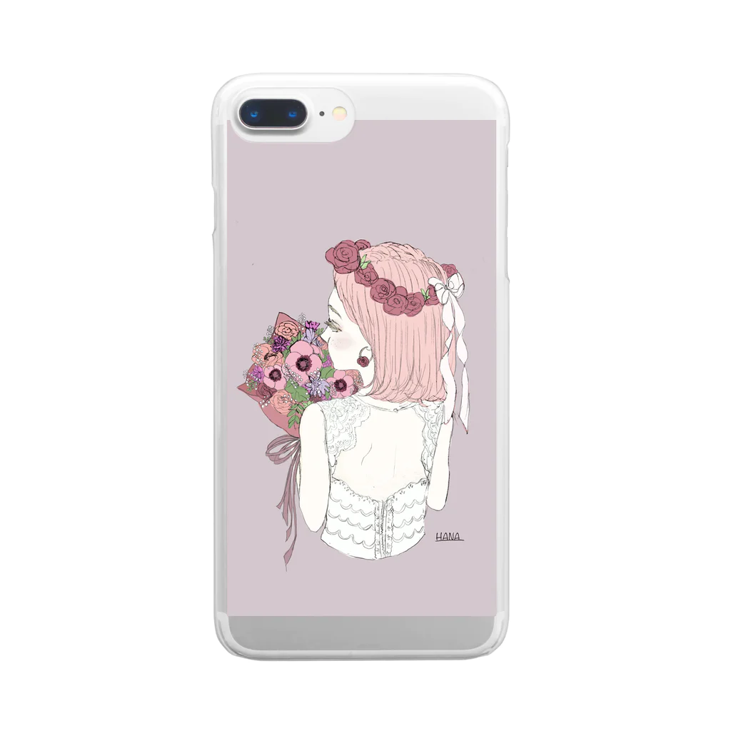 HANA's flower marketのflower girl Clear Smartphone Case