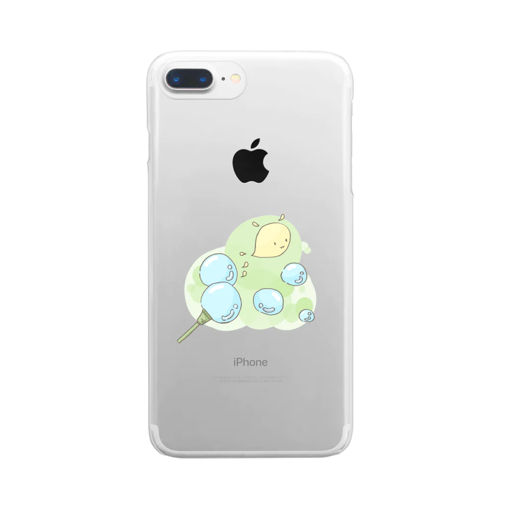 Savon sheep のしゃぼん玉ぷちん Clear Smartphone Case