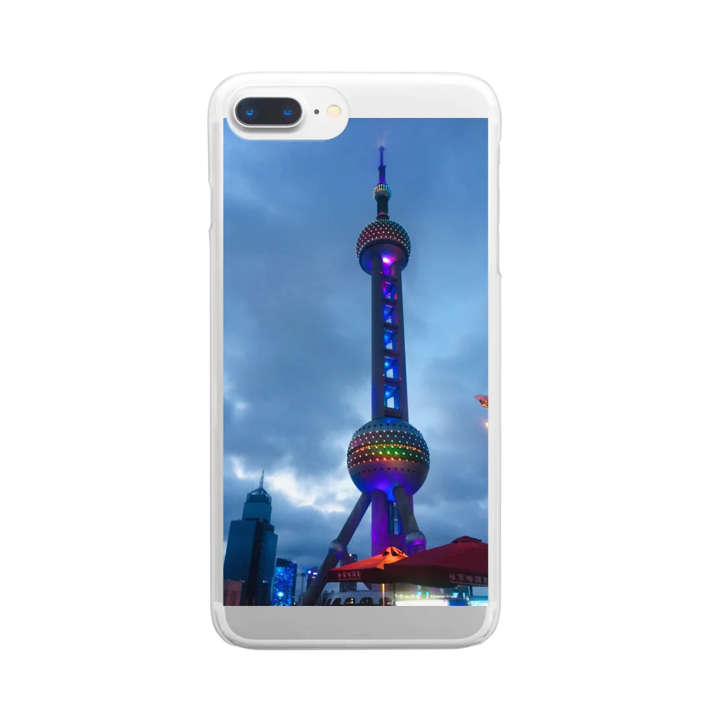 miyuMiZのShanghai tower rainbow Clear Smartphone Case