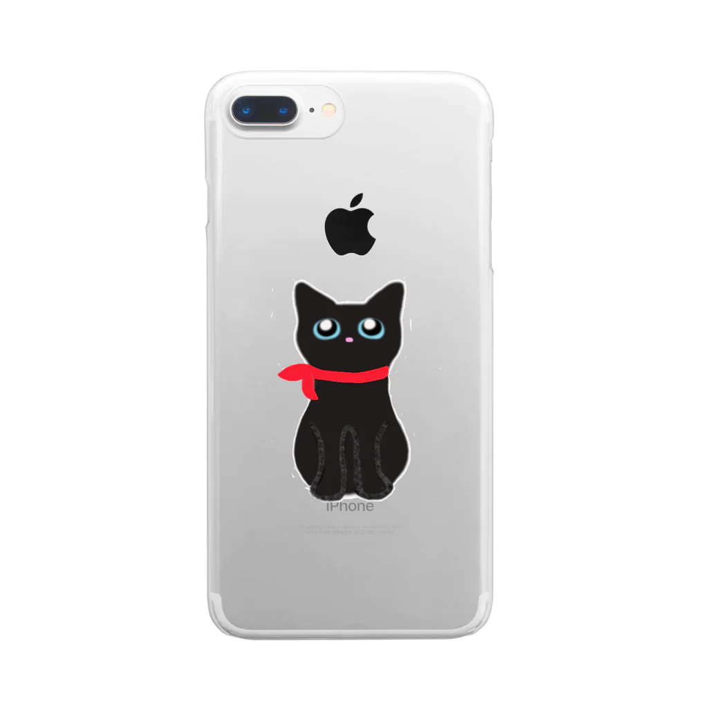 Yokokkoの店のくろねこのむーちゃん Clear Smartphone Case