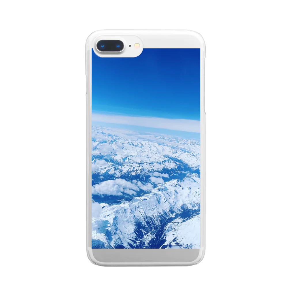WADAMACHI-BASEのblue sky Clear Smartphone Case