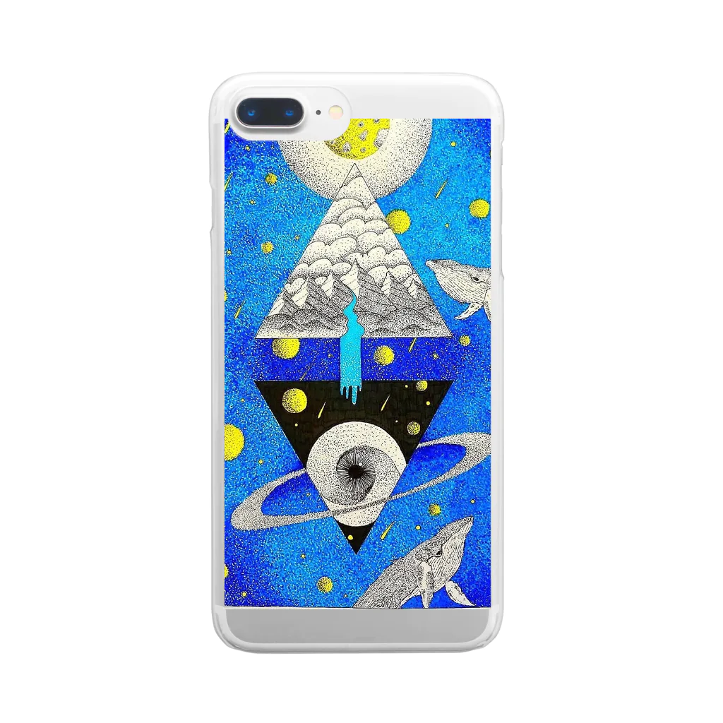 kyon_kyonの碧宙(blue galaxy) Clear Smartphone Case