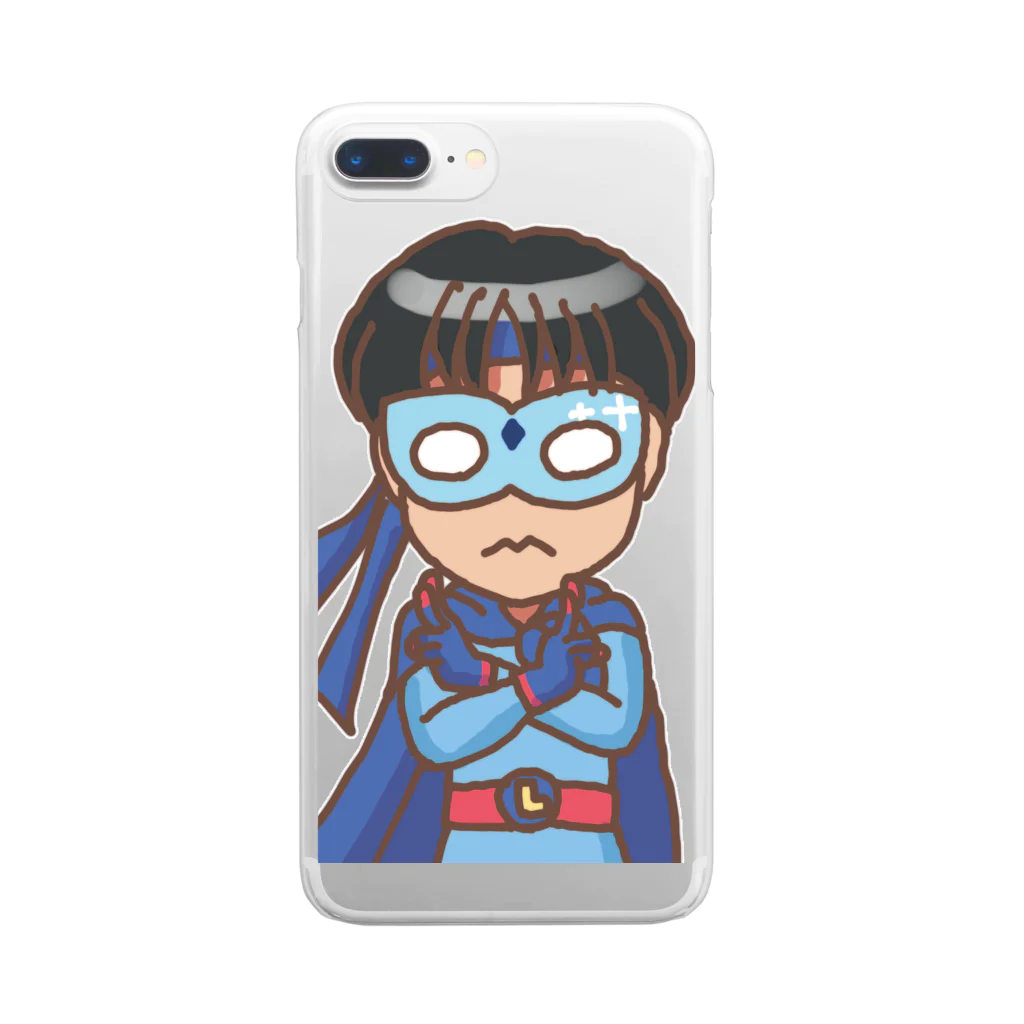 オナルドマンショップのレオナルドマン デフォルメ Clear Smartphone Case