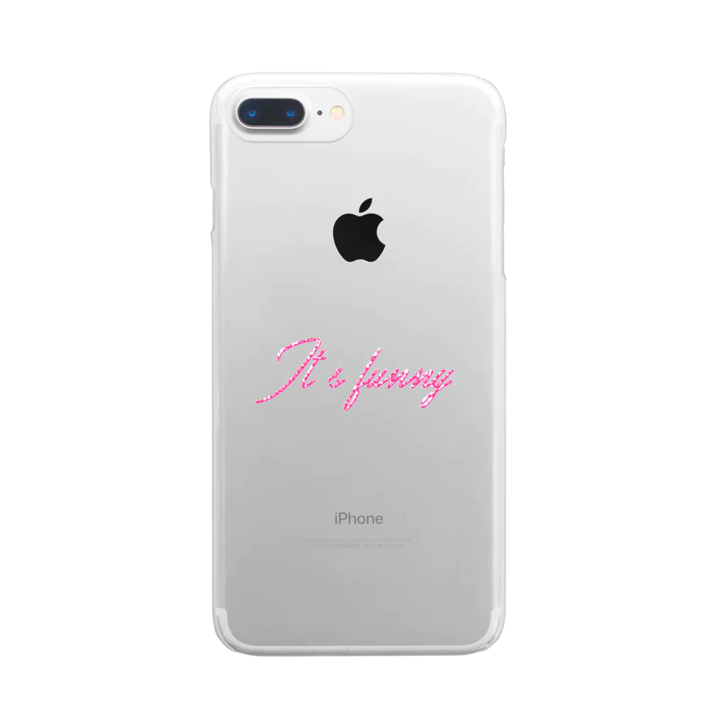 lettering storeの「Its funny」 Clear Smartphone Case